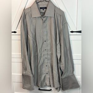 Ted Baker Men's Long-Sleeve Dress Shirt in Light Gray